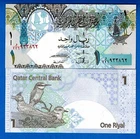 Qatar P-28 1 Riyal ND 2008 Birds Uncirculated Banknote