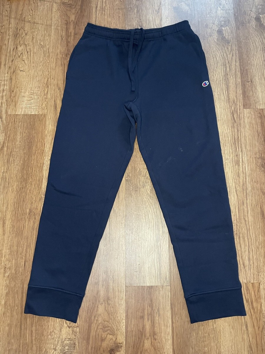 Champion Pants Mens Large Blue Sweatpants Tapered Leg Joggers