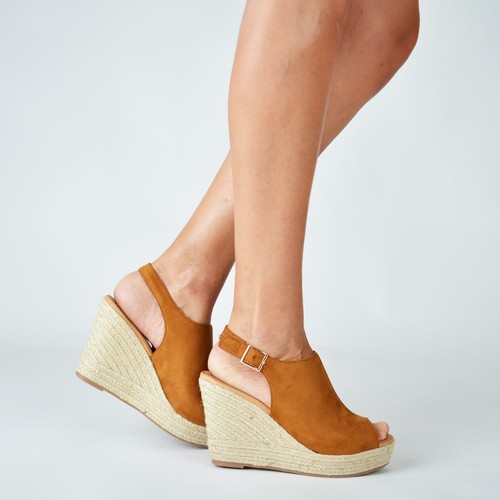 Sandalias de Cuña y Plataforma para Mujer Yute color Camel Verano 2020 |  eBay