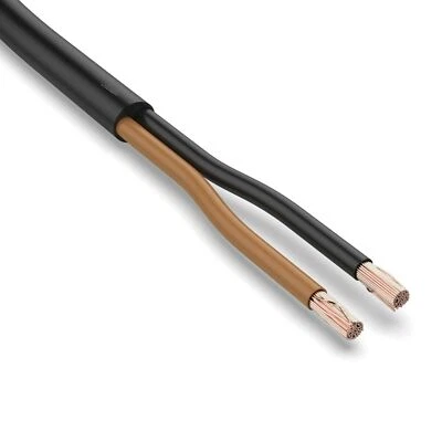 AUPROTEC Manguera de 25 m cable de vehículo FLYY 2x1,5 mm² cable redondo sw/br cable de remolque
