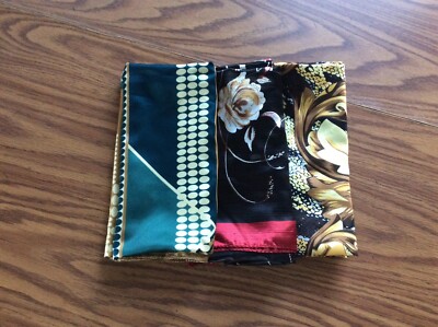 Lot of 3 square ladies scarfs, pre owned in good condition, polyester 35 x 35s