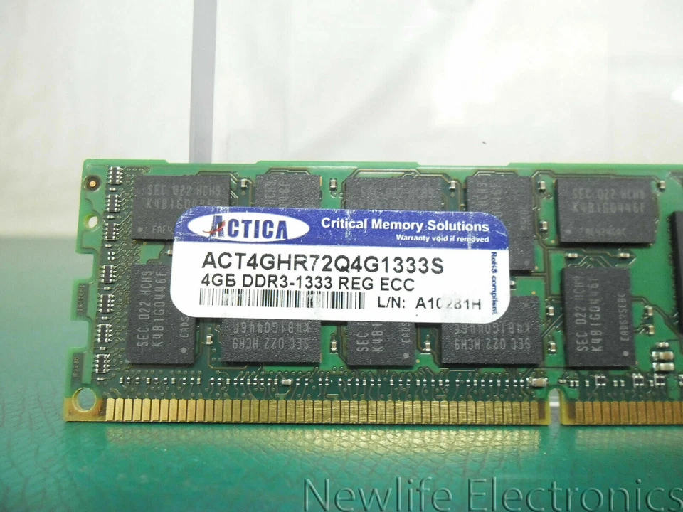 Actica ACT4GHR72Q4G1333S 4GB PC-10600 DDR3 SDRAM Server Memory - Image 2 of 3