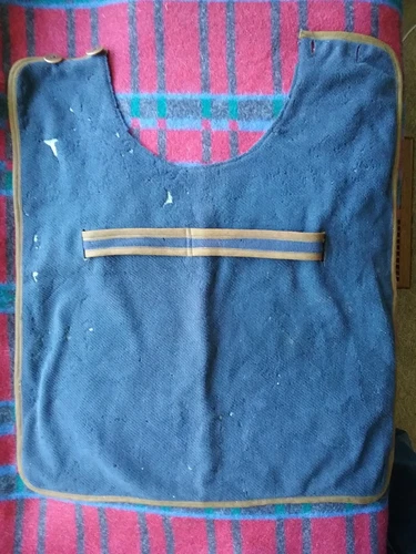 Rare Antique Civil War Blue & Gold Wool Dog Mascot Coat Blanket