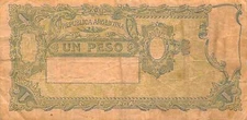 Argentina  1  peso  ND. 1935  Series  J  Circulated Banknote MeE10