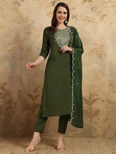 Indian Bollywood Kurta Pant Dupatta Set Pakistani Wedding Wear Salwar Kameez