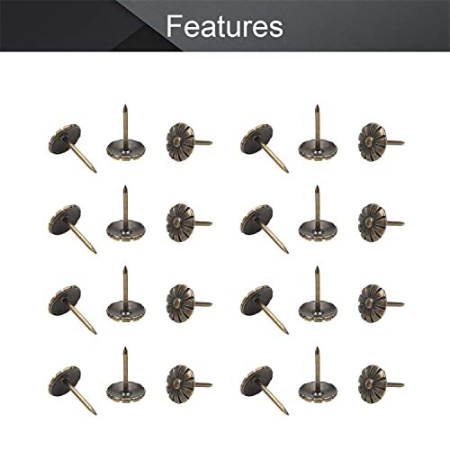 3Pcs 1Meter Glossy Upholstery Tacks Strips Trim Sofa Decorative Nails, Silver