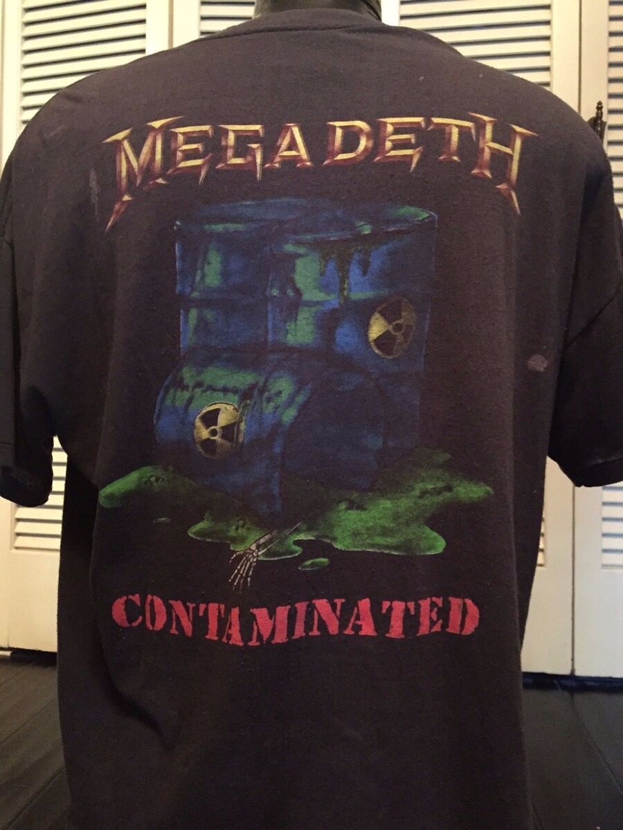 Vintage 1989 Megadeth Contaminated Tour Shirt Size XL Rock Vintage 1989 Megadeth Contaminated Tour Shirt Size XL Rock