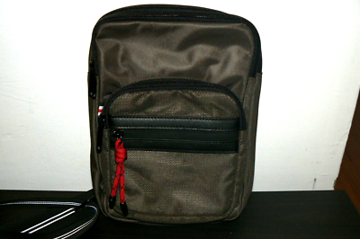 NWT Mouflon Augusta Crossbody Bag Multi Pockets Khaki Black - Main Image