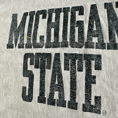 VTG Champion Reverse Weave Sweatshirt Mens XL Gray Michigan State
