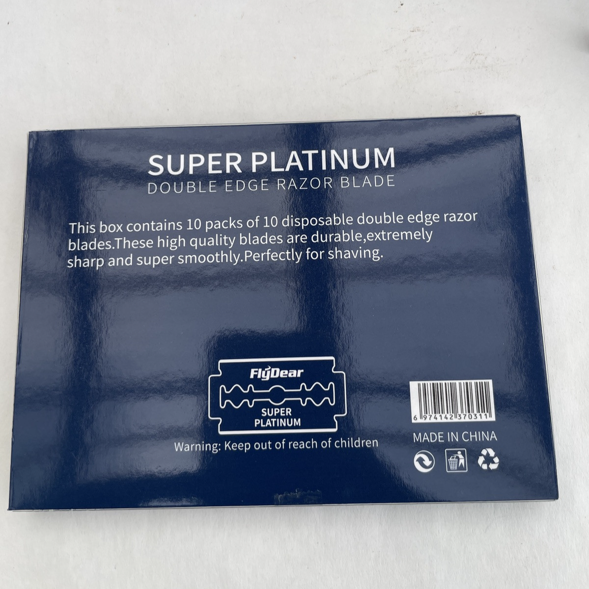 FlyDear Double Edge Stainless Steel Razor Blades - 100 Pack Barber