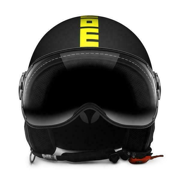 Casco MOMO Design Jet Fgtr Nero Frost opaco / Giallo Fluo Matt Taglia XL |  Acquisti Online su eBay