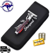 Sharp Razor’s Shaving Kit / Safety Razor+10 DE Razor Blades Pack Heavy Duty AU