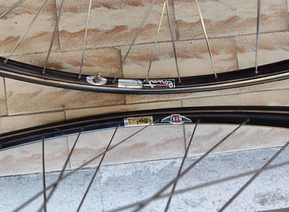 WHEELS NISI COUNTACH TUBULAR RIMS CAMPAGNOLO RECORD HUBS PAIR RUOTE CORSE - Image 4 of 4