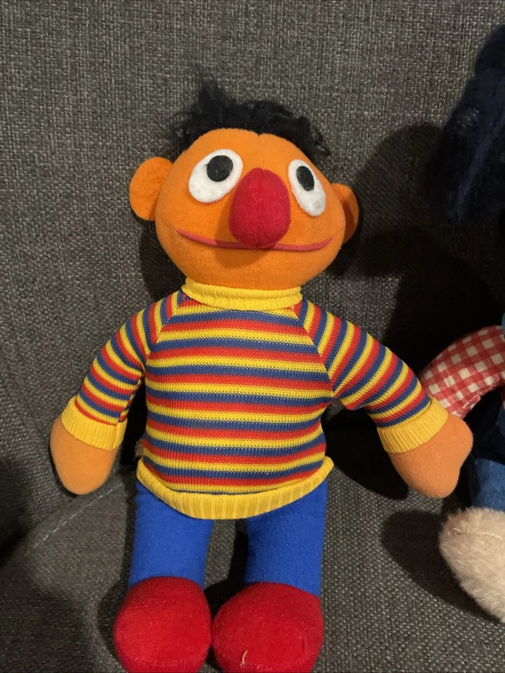 VTG 1976 Disney MICKEY MOUSE Knickerbocker Plush Doll Overalls & 1980s Ernie Lot - Image 2 of 4