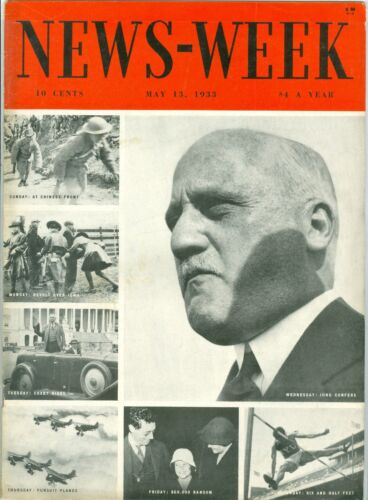  NEWSWEEK  CHINESE FRONT IOWA REVOLT COXEY PURSUIT JUNG  MAY 13 1933  - Picture 1 of 1