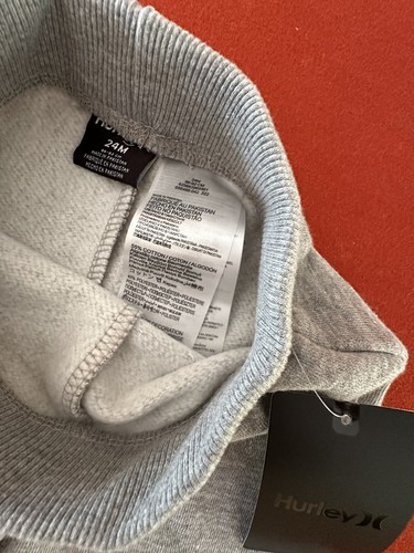 Hurley 24 Months 2 Piece Set Gray Hoodie & Sweatpants Jogger Set Unisex NWT - Picture 6 of 6