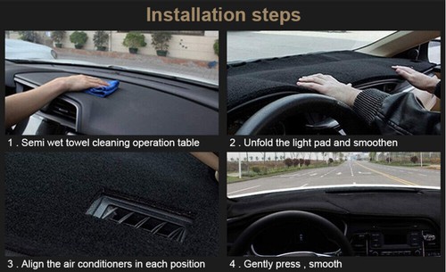 Car Dashboard Mats For Toyota KLUGER Highlander 2008-2013 Anti-Sun Dash Covers - Picture 12 of 13
