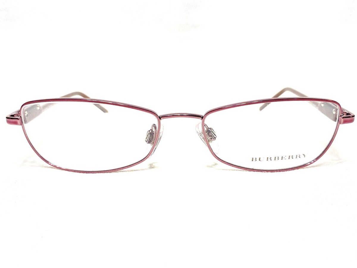 NEW Burberry B1009 1010 Womens Purple/Brown Rectangle Eyeglasses