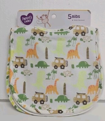 Parent's Choice Bibs, 5 Pack Water resistant