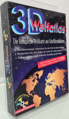 3D Weltatlas IBM PC Spiel Big Box Axion Spatial Imaging 1998