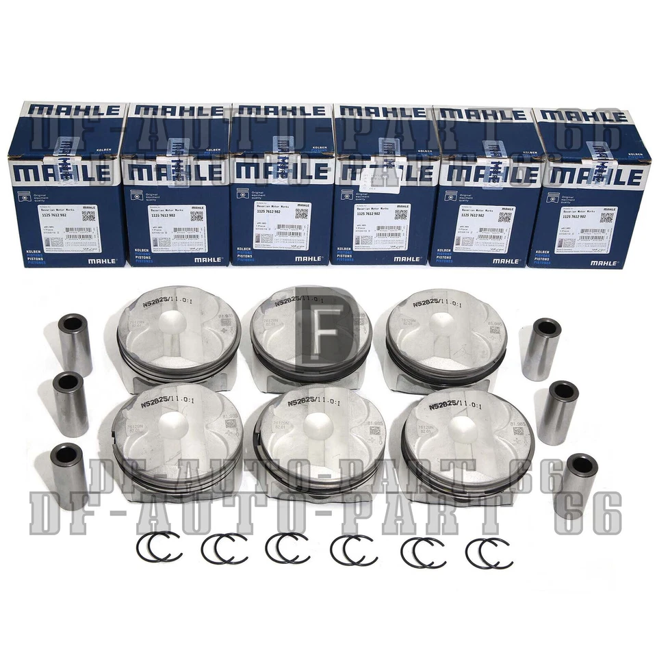 Kit de sellos de pistones de revisión de motor 11:1 para BMW 325i 525i Z4 E90 E60 E89 N52 2,5 L Foto 2 de 4