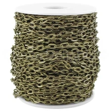 Bulk Cable Chain - Silver Bronze Copper - 2x3mm 3x4mm 4x6mm 5x7mm - 100 500 Ft