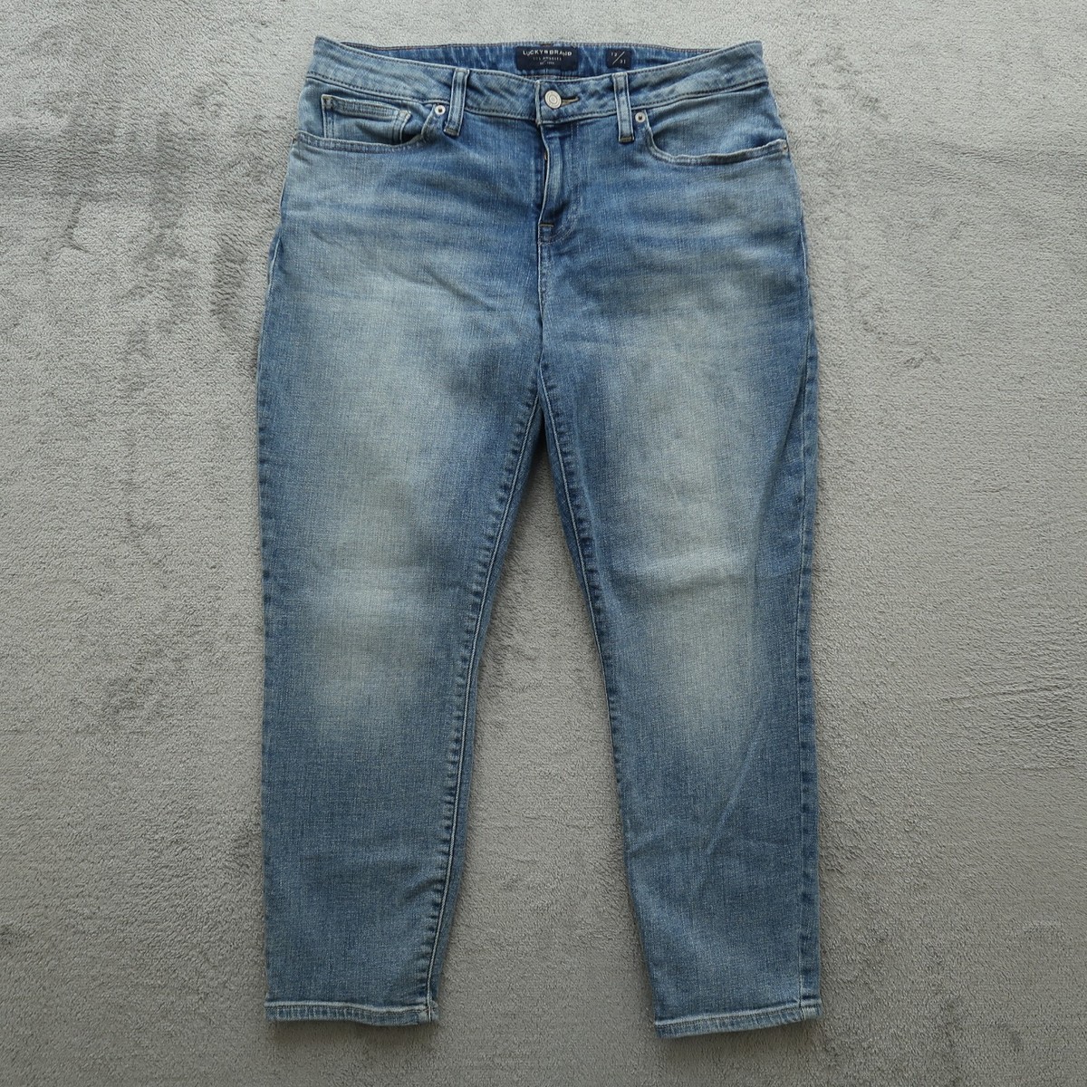 Lucky Brand Jeans Women's 12 Blue Low-Rise Lolita Crop Pants 32x25-Measured