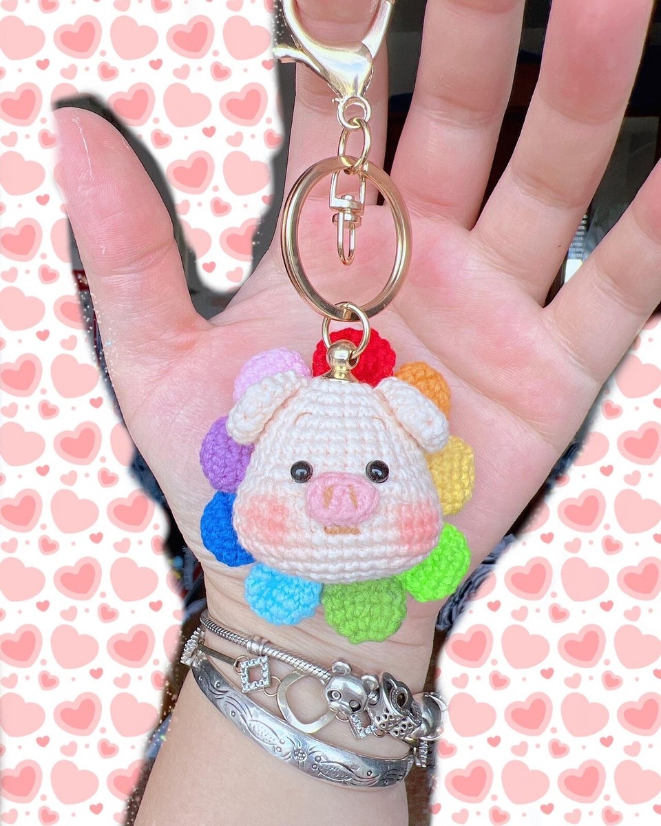 portachiave amigurumi uncinetto fatto a mano NUOVO