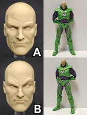 1/12 Unpainted Comics Lex Luthor Head Carved Fit For McFarlane Action Figure