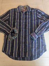 Robert Graham Shirt XL Purple Paisley Long Sleeve Button Up 112525