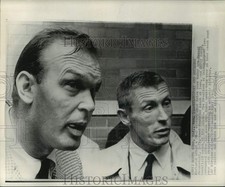 1960 Press Photo University of Iowa coaches Jerry Burns & Forest Evashevski