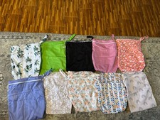 Lot Of 10 Cloth Diaper Wet Bags
