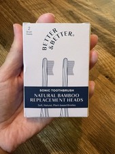 Better Better Bamboo Sonic Toothbrush Heads Plant-Based Bristles Pack Of 2