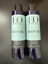 EO Essential Oils, Botanical BODY OIL - LAVENDER  ARGAN 8 oz Set Of 2 NEW