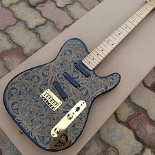 Black Gold Top Electric Guitar James Burton TL Gold Hardware 6 Strings from US