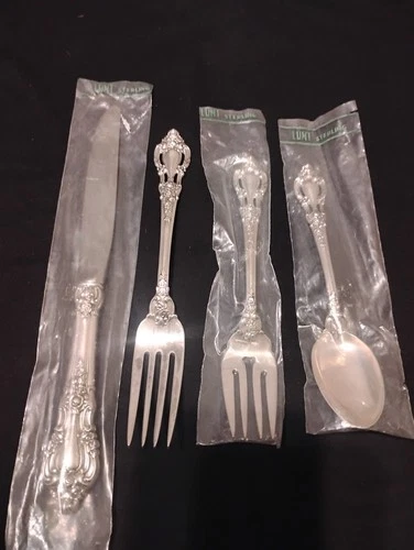 Lunt Eloquence Sterling Silver 1953 4-Piece Place Setting