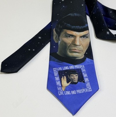 Star Trek Spock Live Long And Prosper Vintage Men's Tie Ralph Marlin 56''
