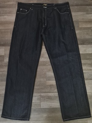 Vintage CHAMS Jeans Mens Black Size: 44x34 Hip Hop Baggy Wide Skate Y2K Retro