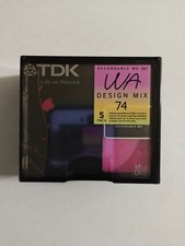 New 5 Pack TDK WA 4 Color Mix 74 Min Recordable MiniDisc MD MD-WA74MX5N