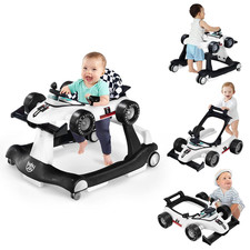 4-In-1 Baby Walker, Foldable Activity Walker with Adjustable Height  Speed, Mus