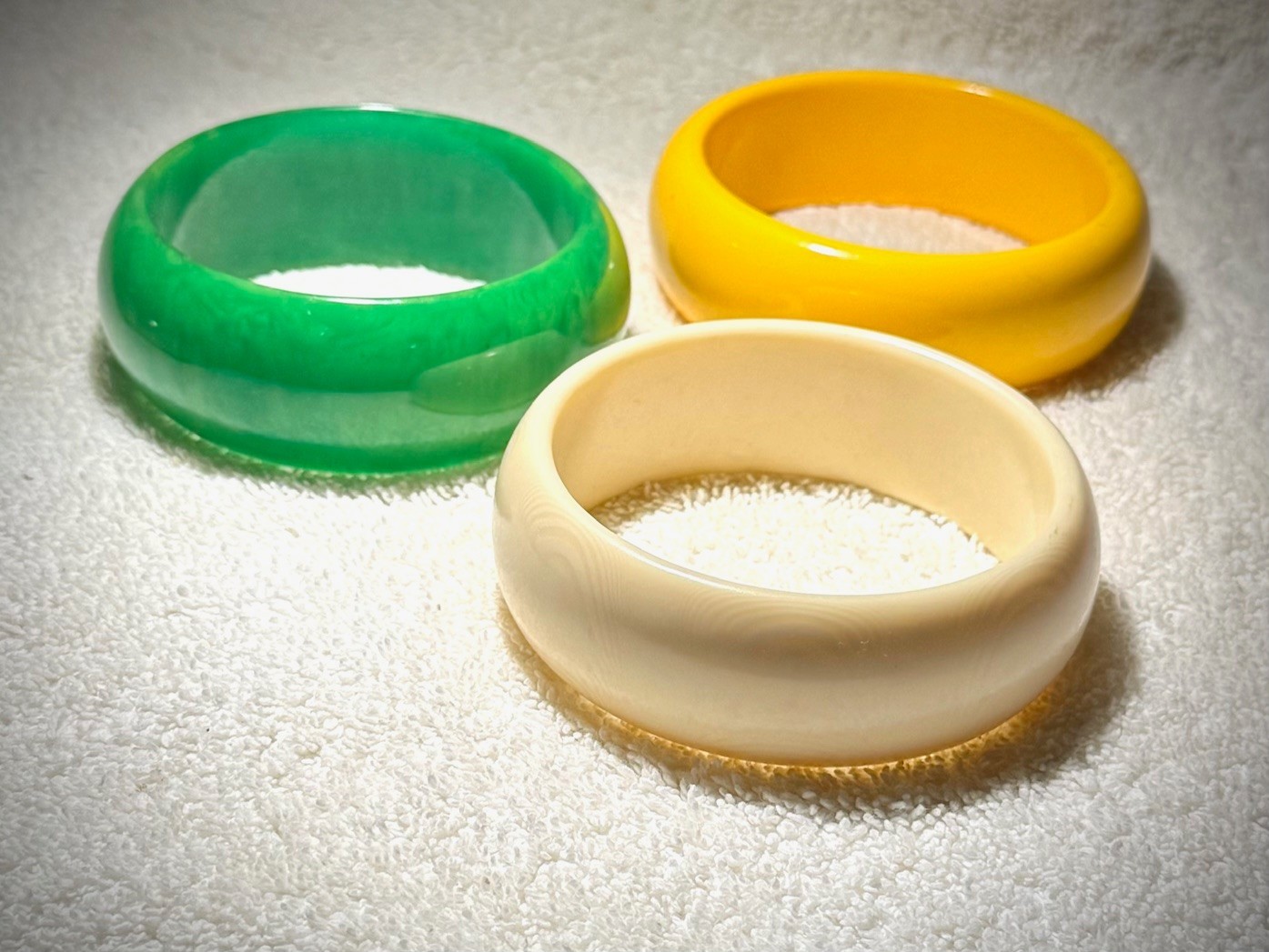 Three Bangle Bracelets Vintage Mint Condition - image 1