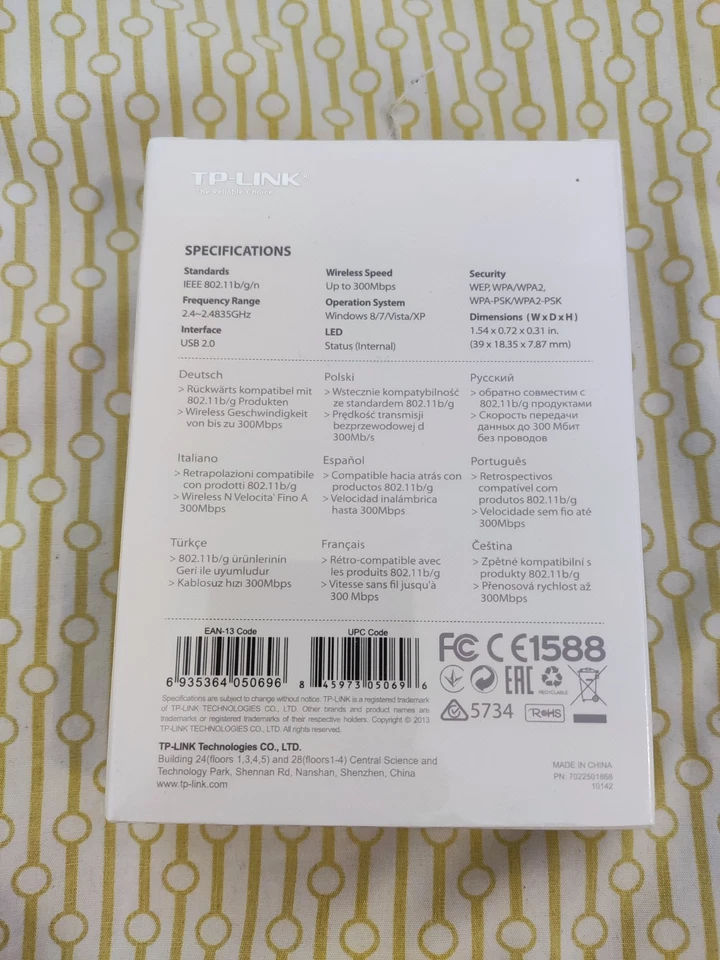 TP LINK 300MBPS MINI WIRELESS N USB ADAPTER 2.4GHZ TL-WN823N Ver 1.2 - Image 2 of 4