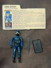 🔴 GI Joe Cobra Officer Complete Swivel arm w/ File Card ARAH