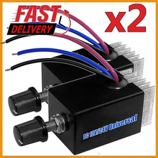 2Pc Car DC 12V / 24V Motor Speed Controller Switch Fan Heater Control Defroster