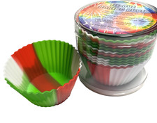 36pc Pack Silicone Baking Cup Reusable Medium Non-Stick Cake Molds Set USA made
