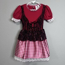 Little Red Riding Hood Costume Baby Toddler Halloween Costume Dress Size 1T-2T