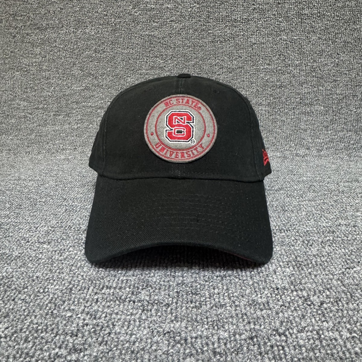 New Era NC State University 9TWENTY Strapback Hat Black One Size Wolfpack