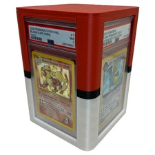 Rotating PSA Card Display Case – Holds 17 Slabs, for Pokémon Graded Cards TCG