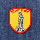 New York Patch - Embroidered Statue Of Liberty Badge 3-1/8" (Iron Or Sew On)