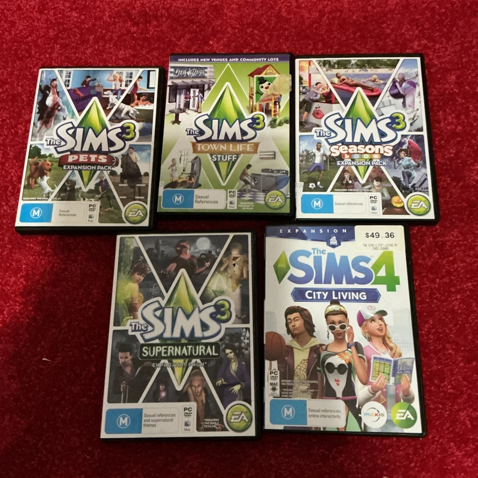 The Sims 2 3 4 PC MAC DVD ROM Base Games & Expansions Pack Bulk Bundle Lot - Image 2 of 4